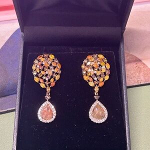 18k Diamond Drop Earrings